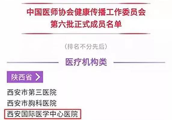 喜訊！西安國際醫(yī)學(xué)中心醫(yī)院成為中國醫(yī)師協(xié)會(huì)健康傳播工作委員會(huì)新成員！